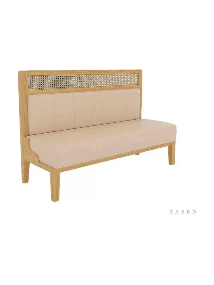 Full Cane-Top Oak Booth — 4