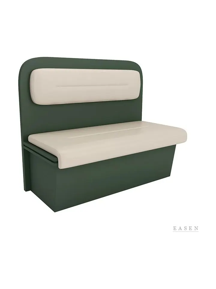 Dark-Green Padded Box Booth — Restaurant Booth seating