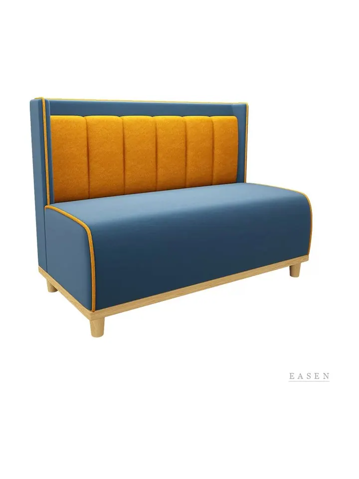 Mustard-Panel Blue Channel Booth — Restaurant Booth seating
