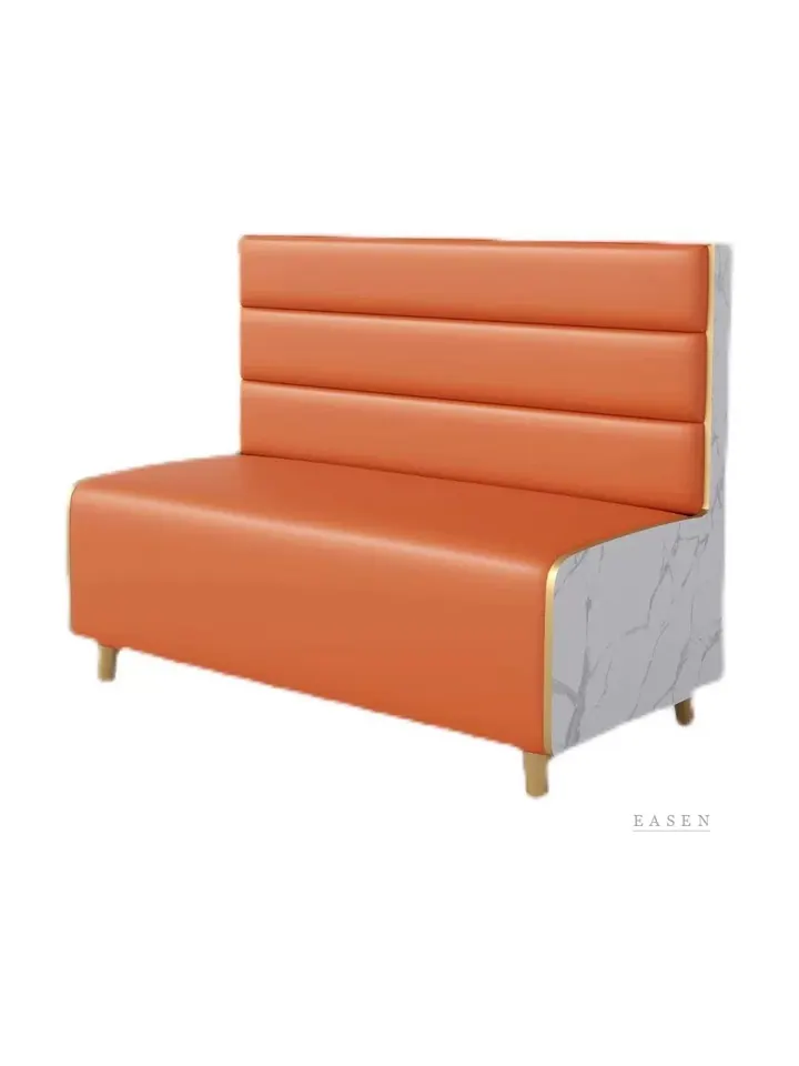 Marble-Side Horizontal-Tufted Booth — Restaurant Booth seating