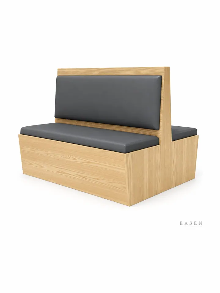 Double-Sided Oak Box Booth — Restaurant Booth seating