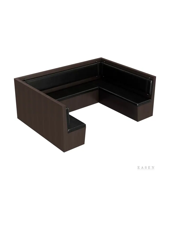 Three-Sided U-Shaped Leather Booth — Restaurant Booth seating