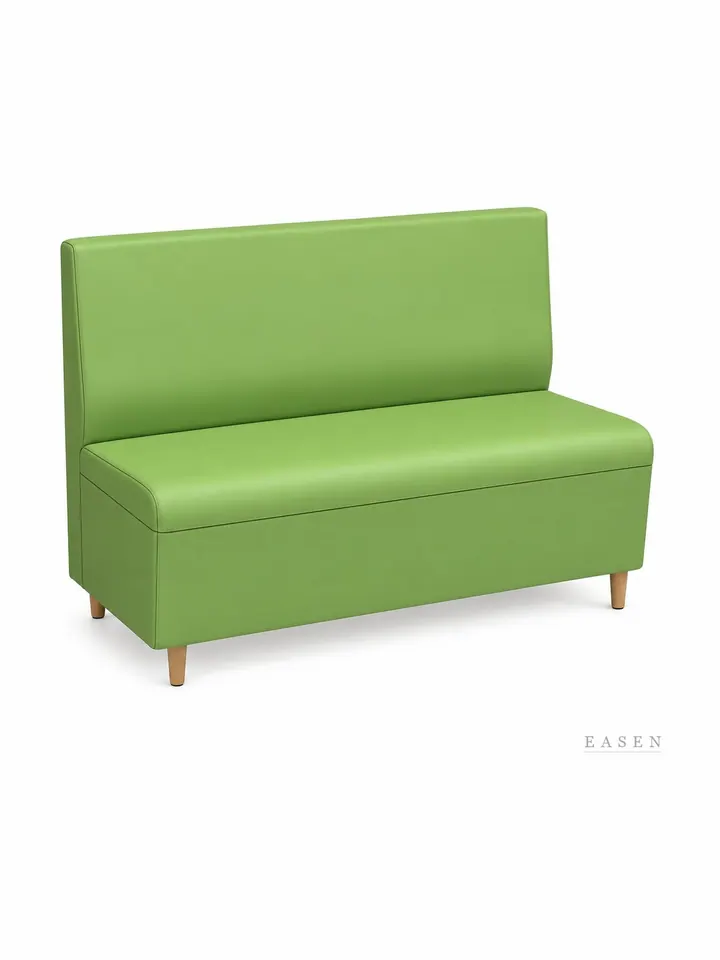 Square-Top Flat-Back Booth — Restaurant Booth seating