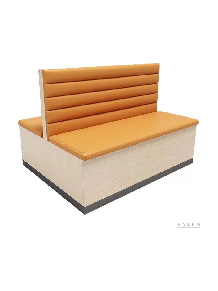 Orange Horizontal Double-Sided Booth — Restaurant Booth seating