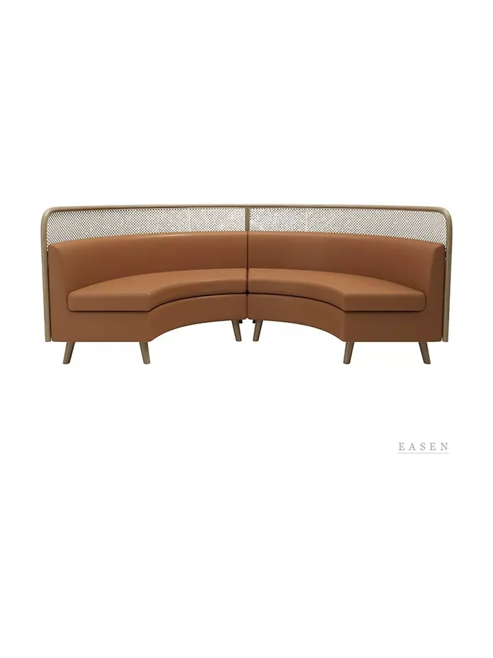 Two-Section Cane-Top Banquette — Restaurant Booth seating