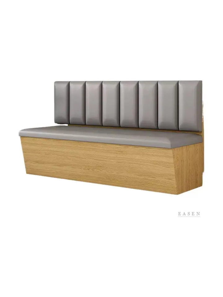 Floating-Back Grey Channel Booth — Restaurant Booth seating