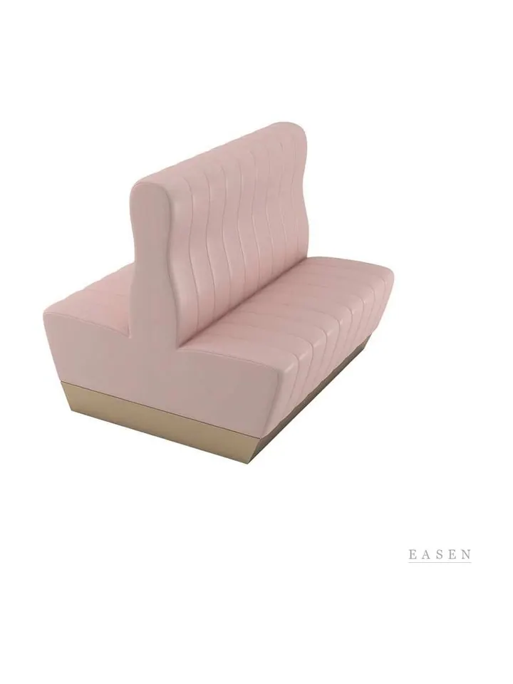 Pink Gold-Base Island Booth — Restaurant Booth seating