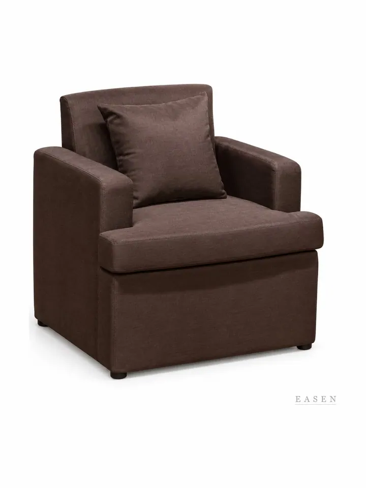 Deep-Seat Brown Club Armchair — Restaurant Chair