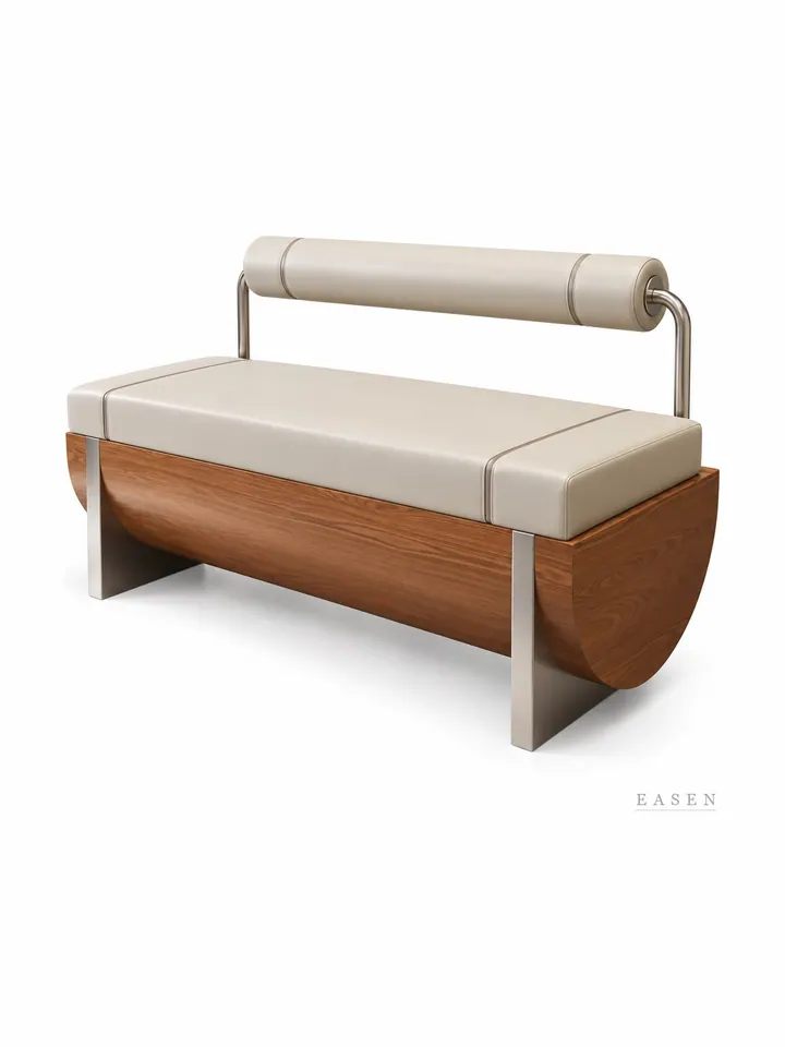 Round-Bolster Half-Barrel Booth — Restaurant Booth seating