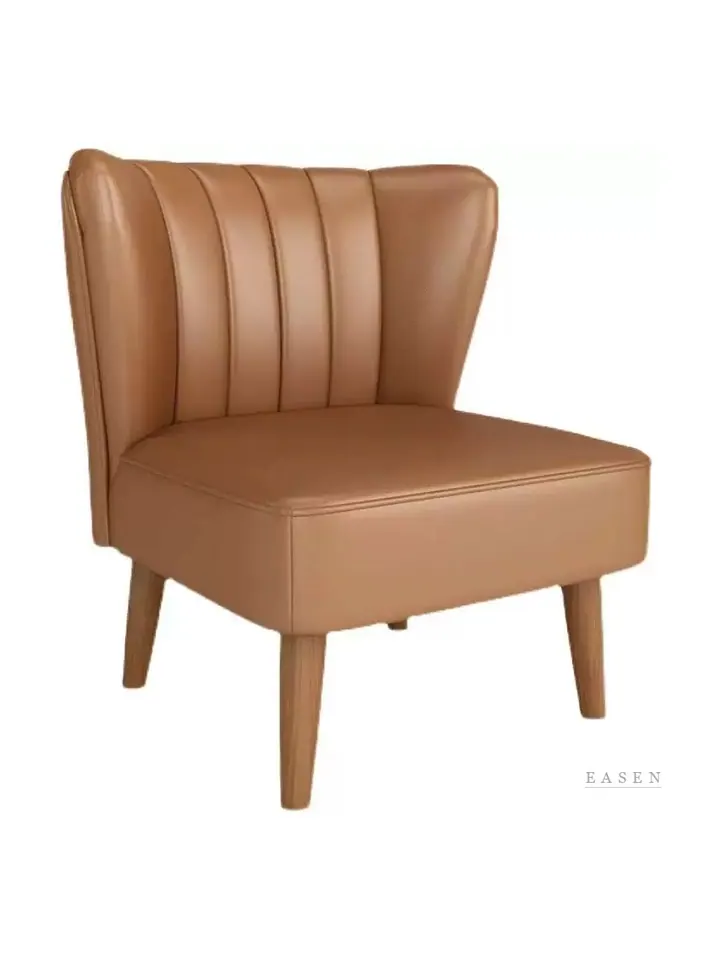 Wing-Back Tan Accent Chair — Restaurant Chair