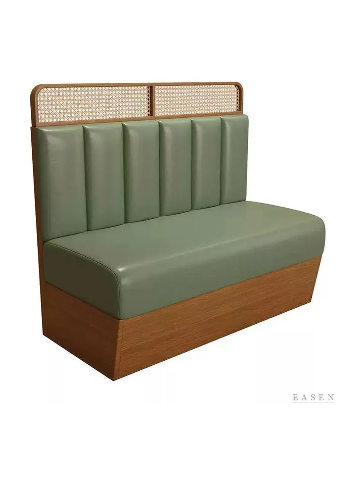 Sage Double Cane-Top Booth — Restaurant Booth seating