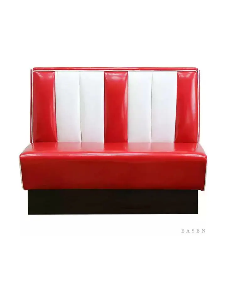 Red-White Diner Booth — Restaurant Booth seating
