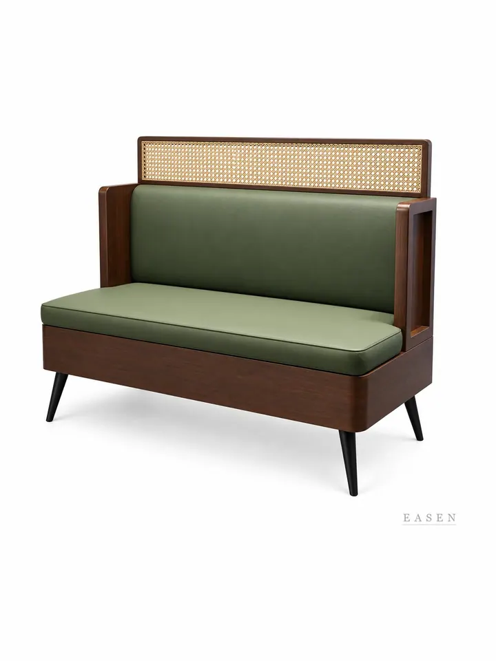 Open-Side Cane-Top Booth — Restaurant Booth seating