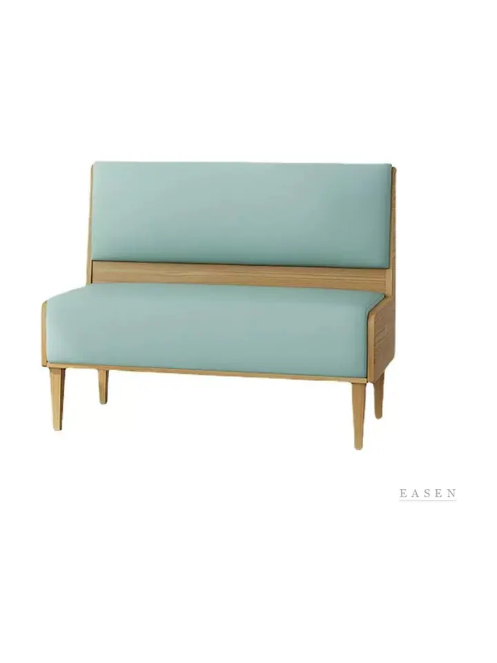 Mint Leather Flat-Back Booth — Restaurant Booth seating