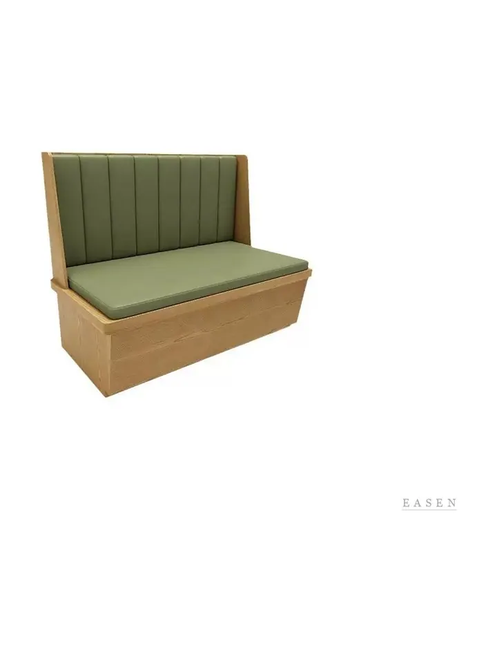 Tapered-Base Olive Channel Booth — Restaurant Booth seating