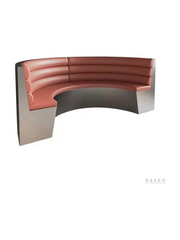 Steel-Shell Curved Terracotta Booth — Restaurant Booth seating