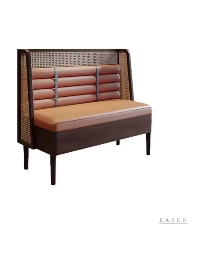Cane-Wing Rust Horizontal Booth — Restaurant Booth seating