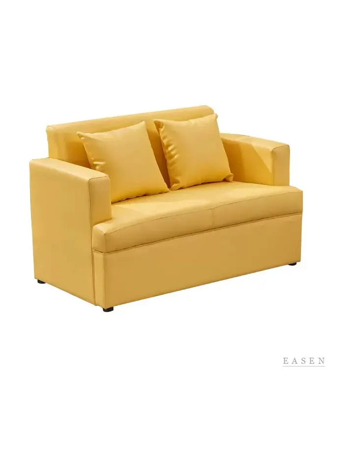 Mustard Low-Box Two-Seat Sofa — Restaurant Booth seating