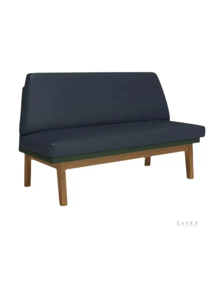 Indigo Leather Four-Leg Sofa — Restaurant Booth seating