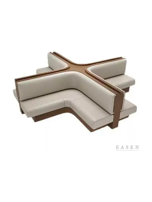 Cross-Divided Four-Way Island Booth — Restaurant Booth seating