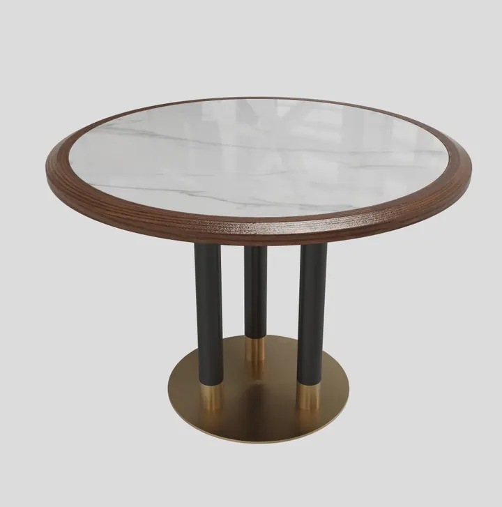 Brass Crown Round Table — المطاعم طاولة